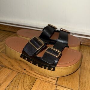 Chunky Tan platform sandals